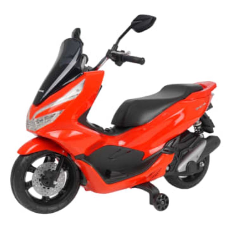 Motor Listrik Anak, Model PCX, Merah, USB Bluetooth, Musik, Lampu