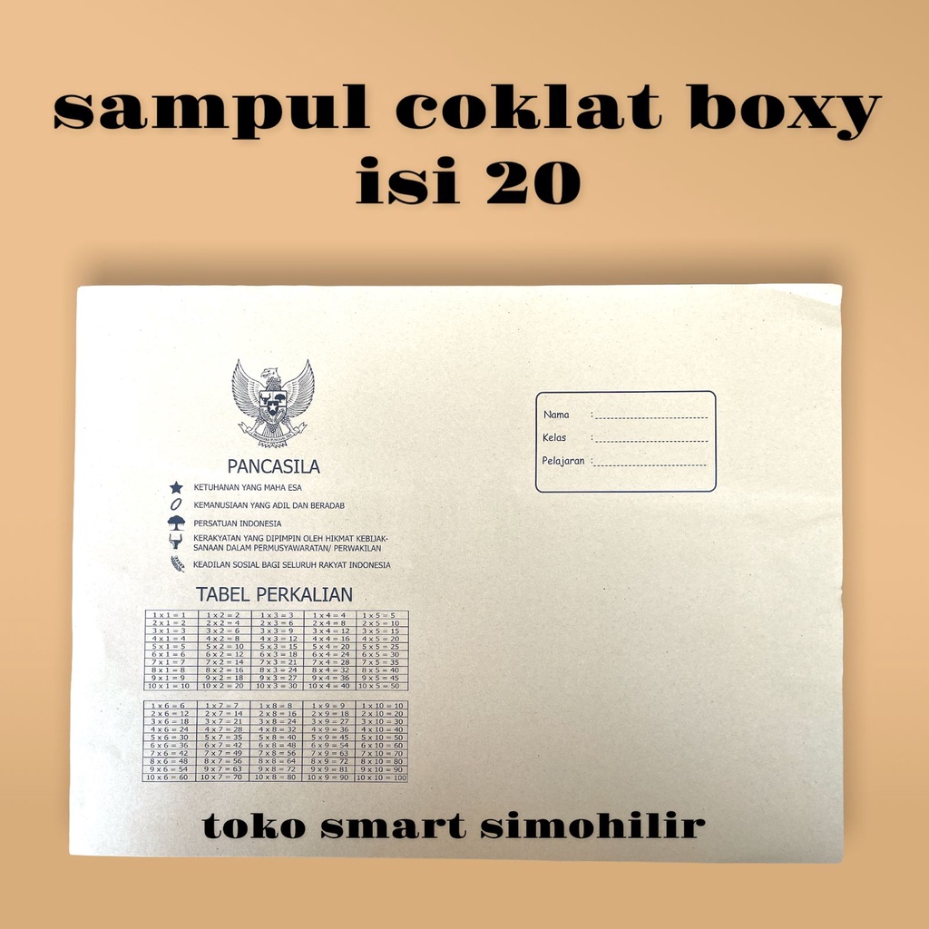 SAMPUL COKLAT BOXY KIKY ISI 20 LEMBAR