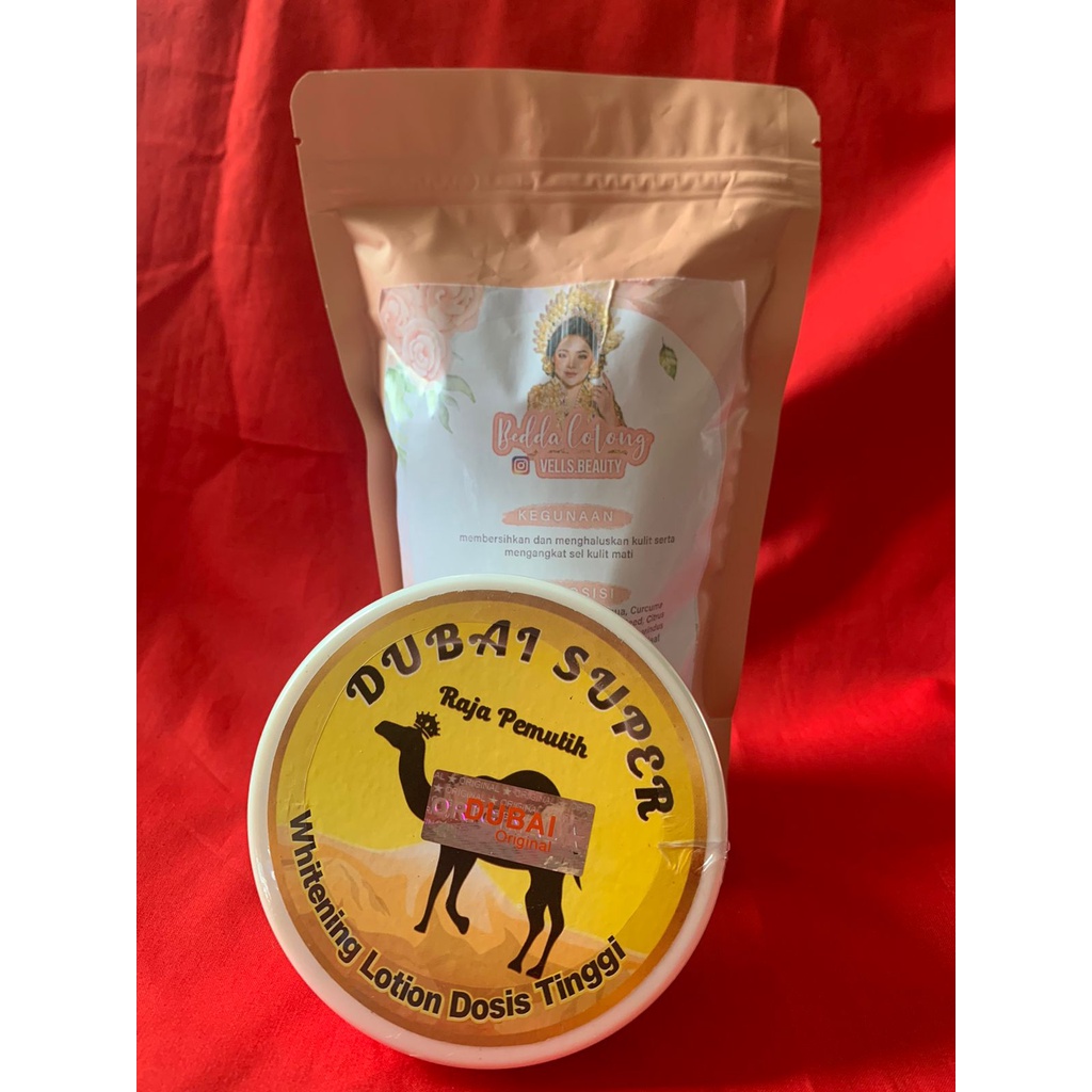 Paket Bedda Lotong & HB Dubai Super (Whitening Lotion Dosis Tinggi) 100% Original