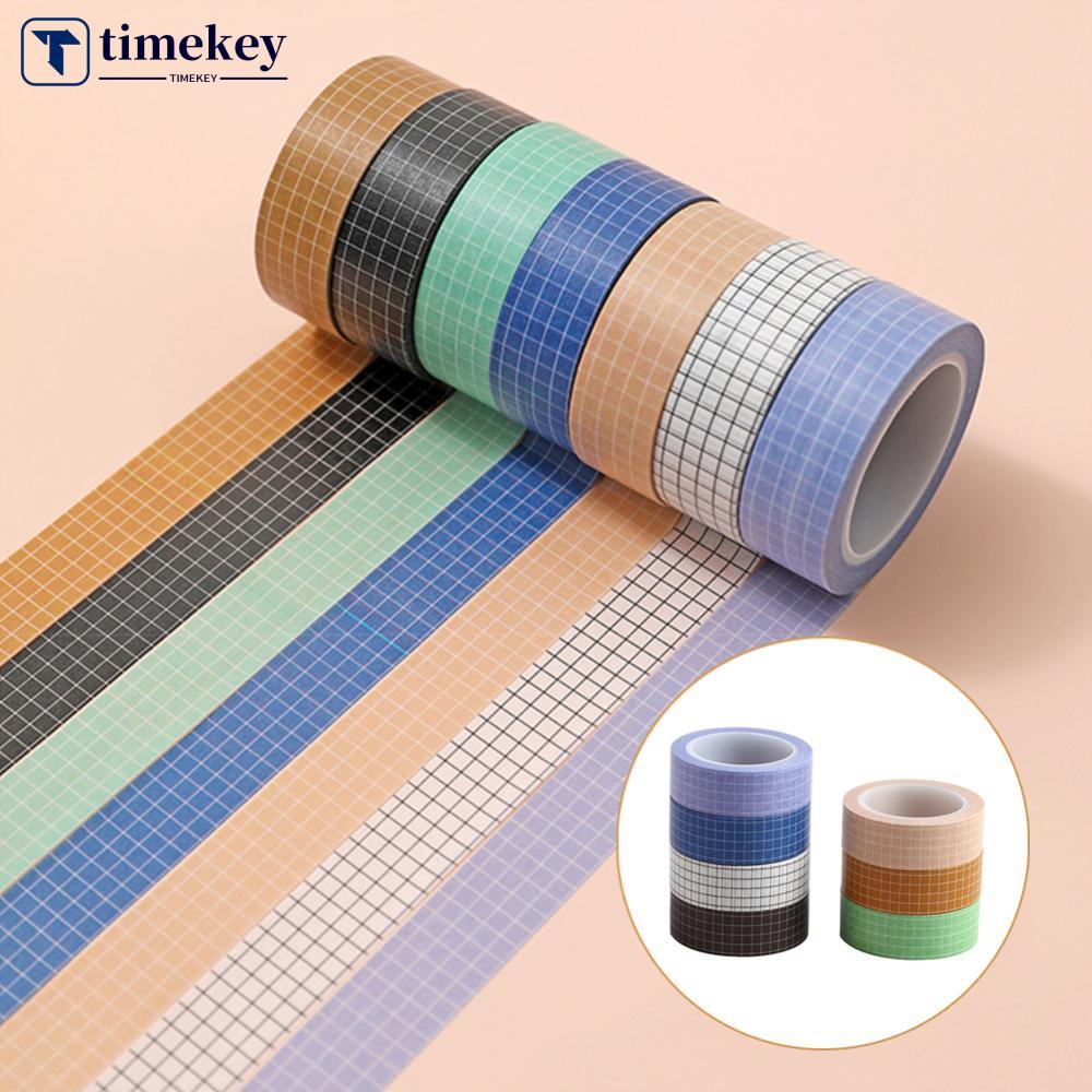 Timekey Selotip Washi Motif Kotakkotak Basic 10m Untuk Dekorasi Scrapbookjurnaldiary A1K2