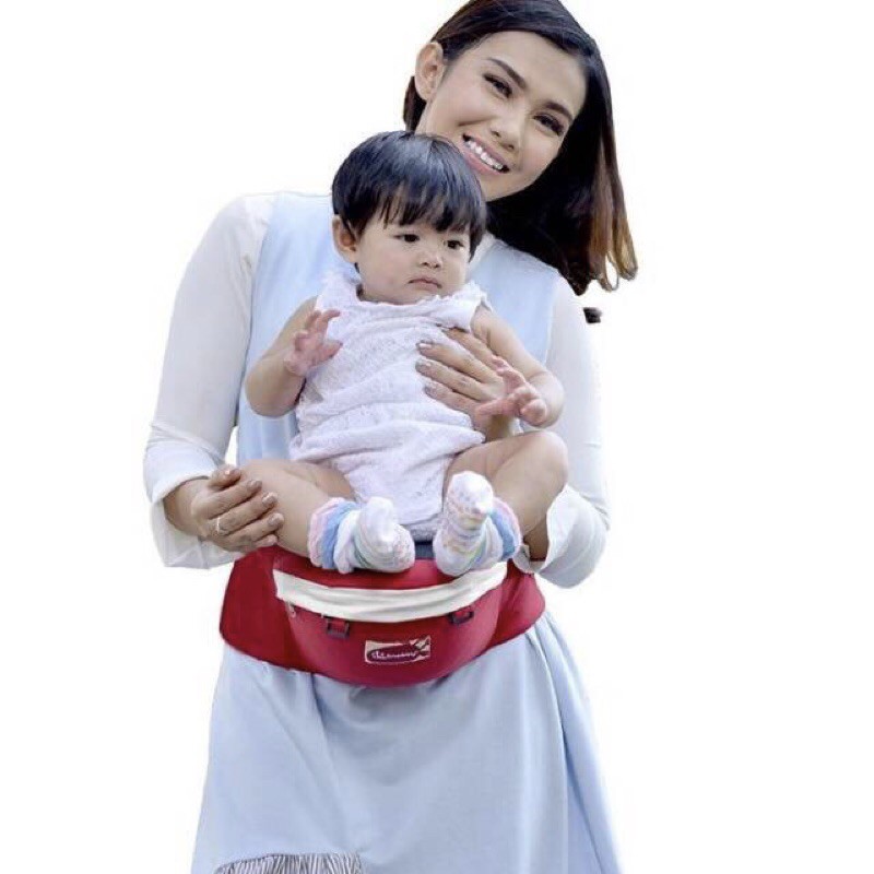Gendongan Bayi Duduk / Hipseat Snobby TPG 2145 (Warna Merah) BONUS MASKER SNOBBY MULTIFUNGSI