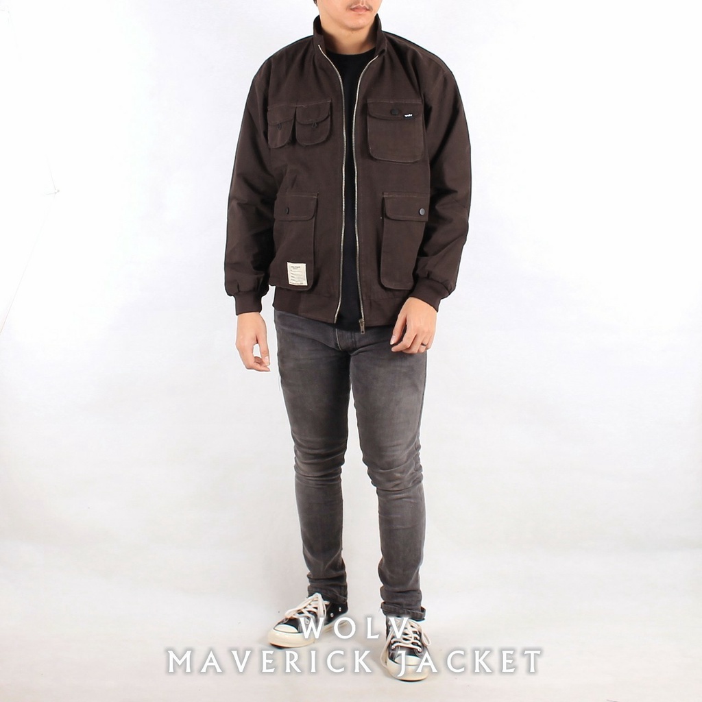 ORIGINAL WOLV Jaket Maverick Coklat Brown