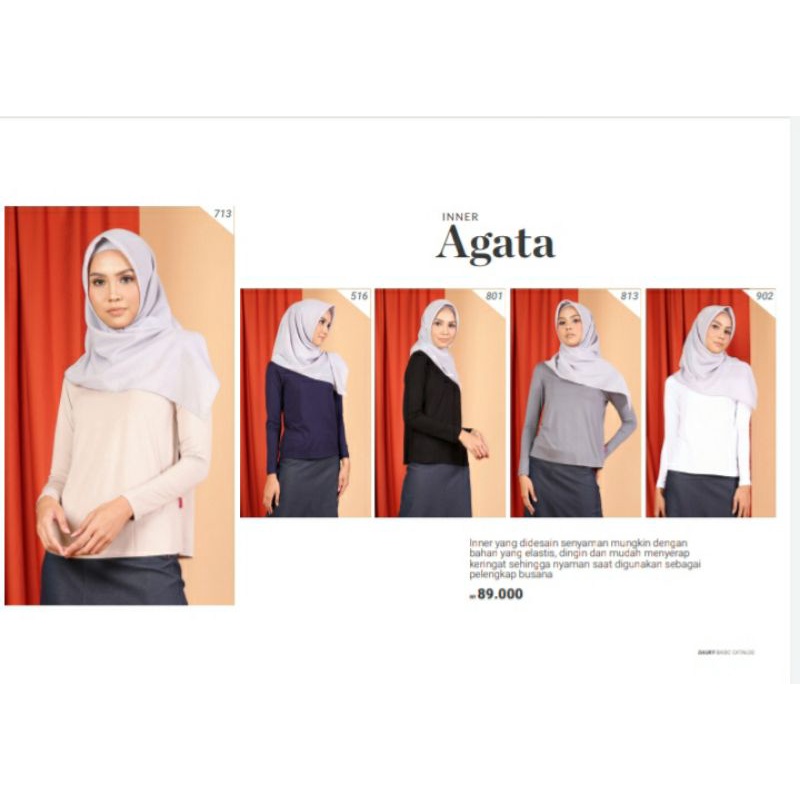 DAUKY HIJAB ATASAN TUNIK INNER MANSET RAYON INNER AGATHA