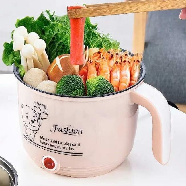 SHENAR SUNDAY HOTPOT (DIAMETER 18CM) PANCI LISTRIK FREE KUKUSAN MULTIFUNGSI LAPISAN STAINLESS STEEL PANCI ELEKTRIK