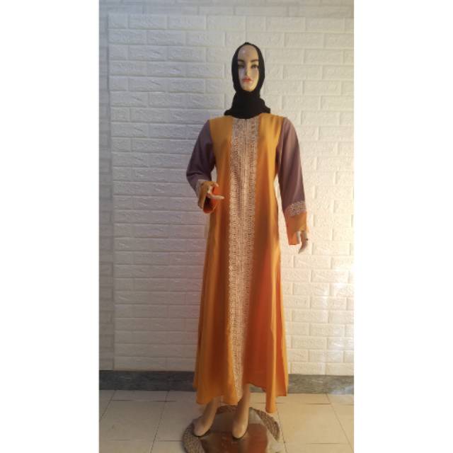 (TERMURAH) Gamis Mecca - Kuning Mustard
