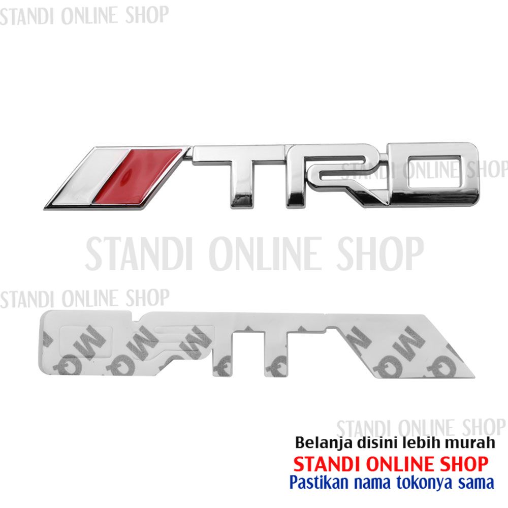 Emblem Sticker Logo Zinc Alloy Toyota Kijang Innova Fortuner TRD Chrome