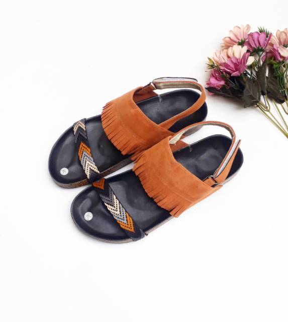 SB - SANDAL BIRKEN INDIAN TALI COKLAT