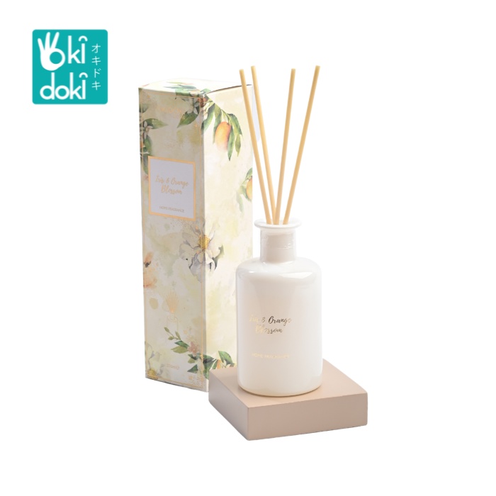 OKIDOKI Reed Diff Iris & Orange Blossom 200 mL - Pewangi Ruangan - Reed Diffuser - Aromatherapy