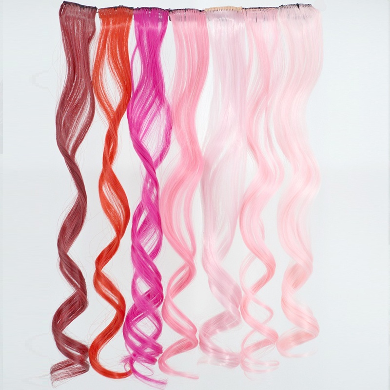 50cm Wig / Rambut Palsu Model Wanita Korea Manis Gelombang Panjang Aksesoris Mode TOTALL