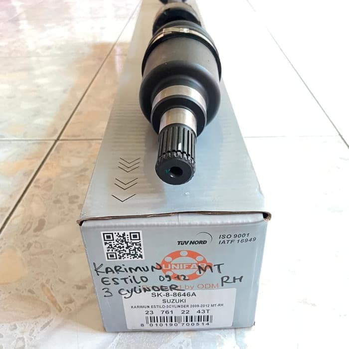 AS RODA CV JOINT ASSY JAZZ RS GEN-2 MATIC SHORT HO-8-8711 UNIFAR