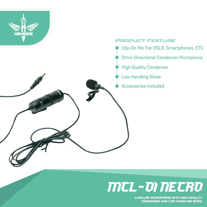 Mic Clip On NYK NEMESIS MCL 01 NECRO MCL01