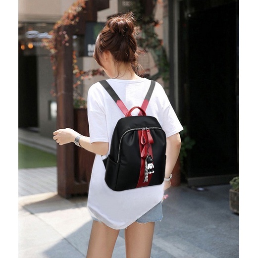 BJ57304 - BLACK/BLACKGD/RED/REDGD TAS RANSEL TAS WANITA FASHION IMPORT MODIS ELEGAN TERMURAH TERLARIS TERBARU BAGSTORE JAKARTA TAS BATAM GT1224 CR7304 VC87300 BQ1853 LT1203 KPC8083 KPC8501 B3363