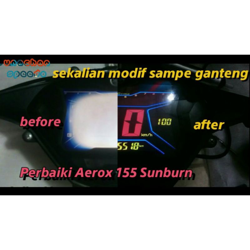 stiker LCD Aerox paket sunburn, UNACHAN.SPEEDO
