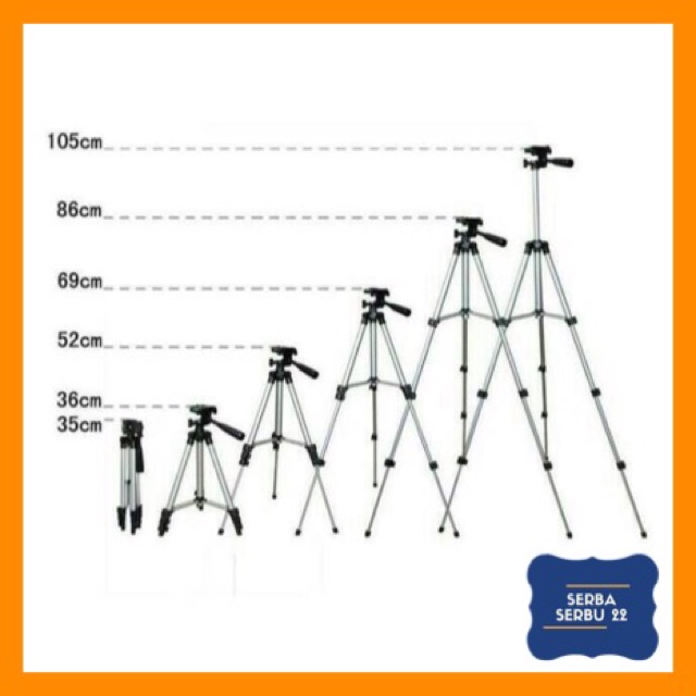 TRIPOD HITAM 3120 BLACK EDITION - Tripod Camera 1 Meter Free Holder U [COD]