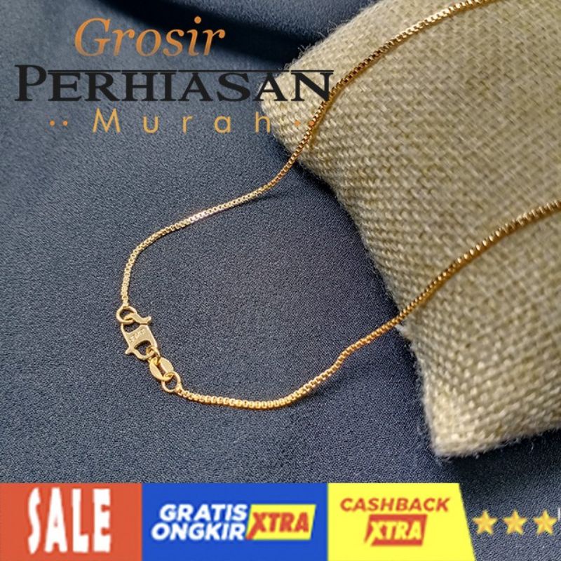 Kalung Anak Motif Love Gold Perhiasan Wanita Mwah Lapis Emas 24k  KL79