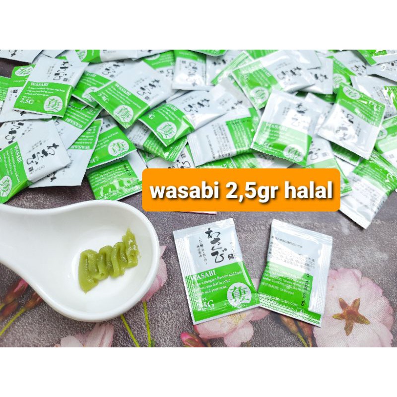 Wasabi 2gr soy sauce 5ml shoyu wasabi paste sachet kecap asin halal termurah original bahan sushi saset shoyu