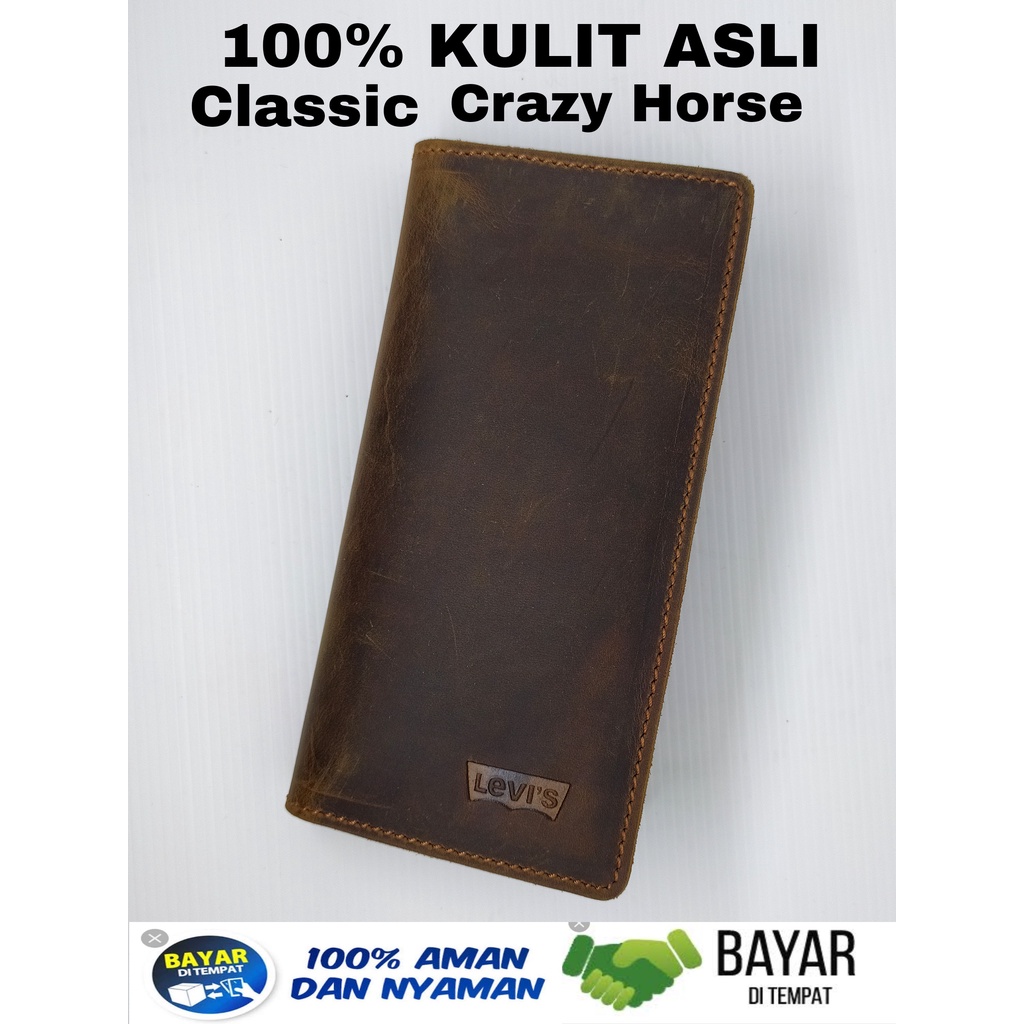 Dompet Kulit Crazy Horse Leather Full Kulit - Dompet Kulit Asli Pria Panjang - Dompet Kartu Pria Kulit Asli