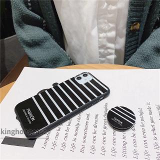 Case Motif Garis  Hitam  dan Putih  untuk Realme 2 X2 5 Pro 