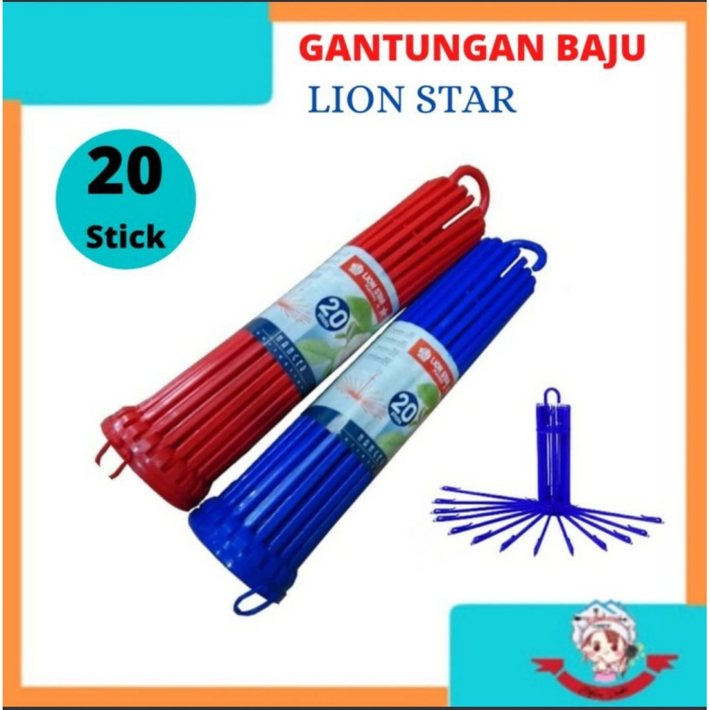 FOLDING 20S ( LION STAR UMUM 20 STICK ) GANTUNGAN BAJU SERBAGUNA PUTAR GROSIR