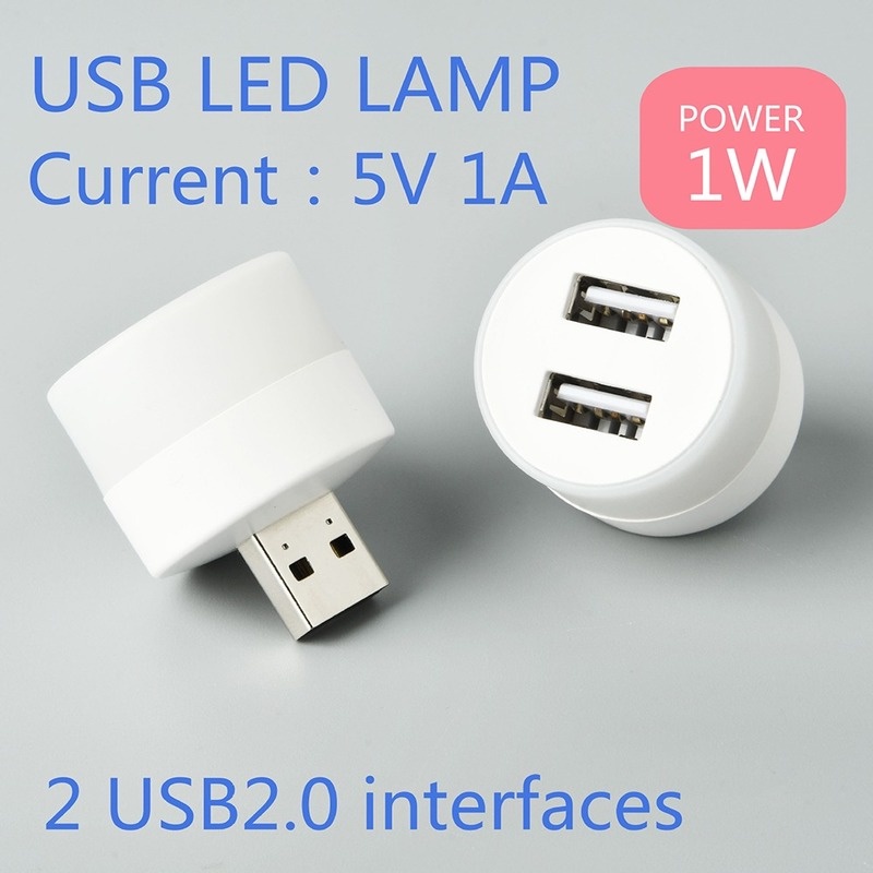 Lampu Baca LED Mini Portable Bentuk Bulat Dengan Port USB