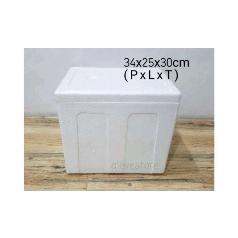 

KHUSUS GRAB/GOSEND Box Es Tanggung / Box Gabus / Box Styrofoam / Box Tanggung 34x25x30cm