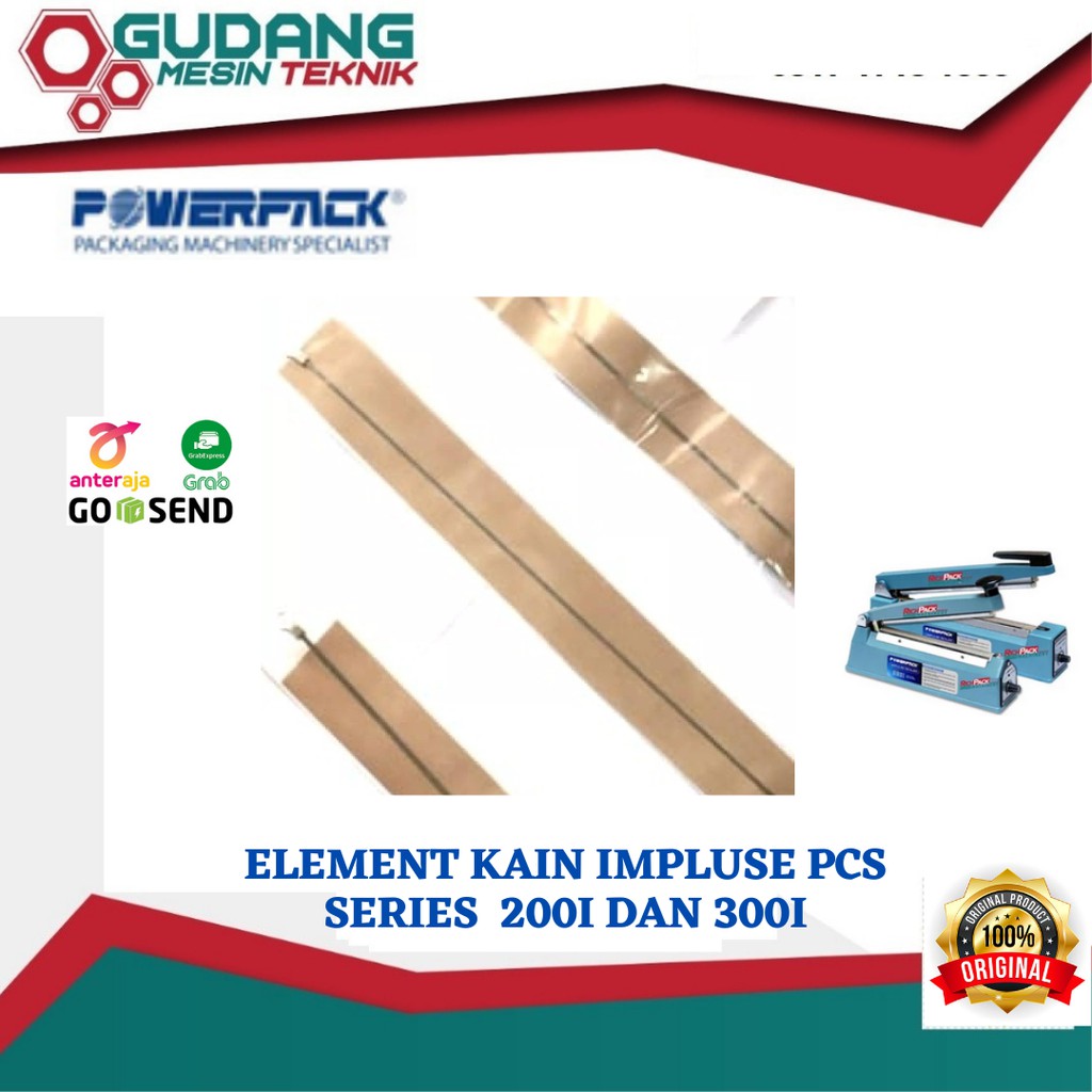 Kain Alat Press Plastik Kain Sealer, Elemen Kain Impulse Sealer