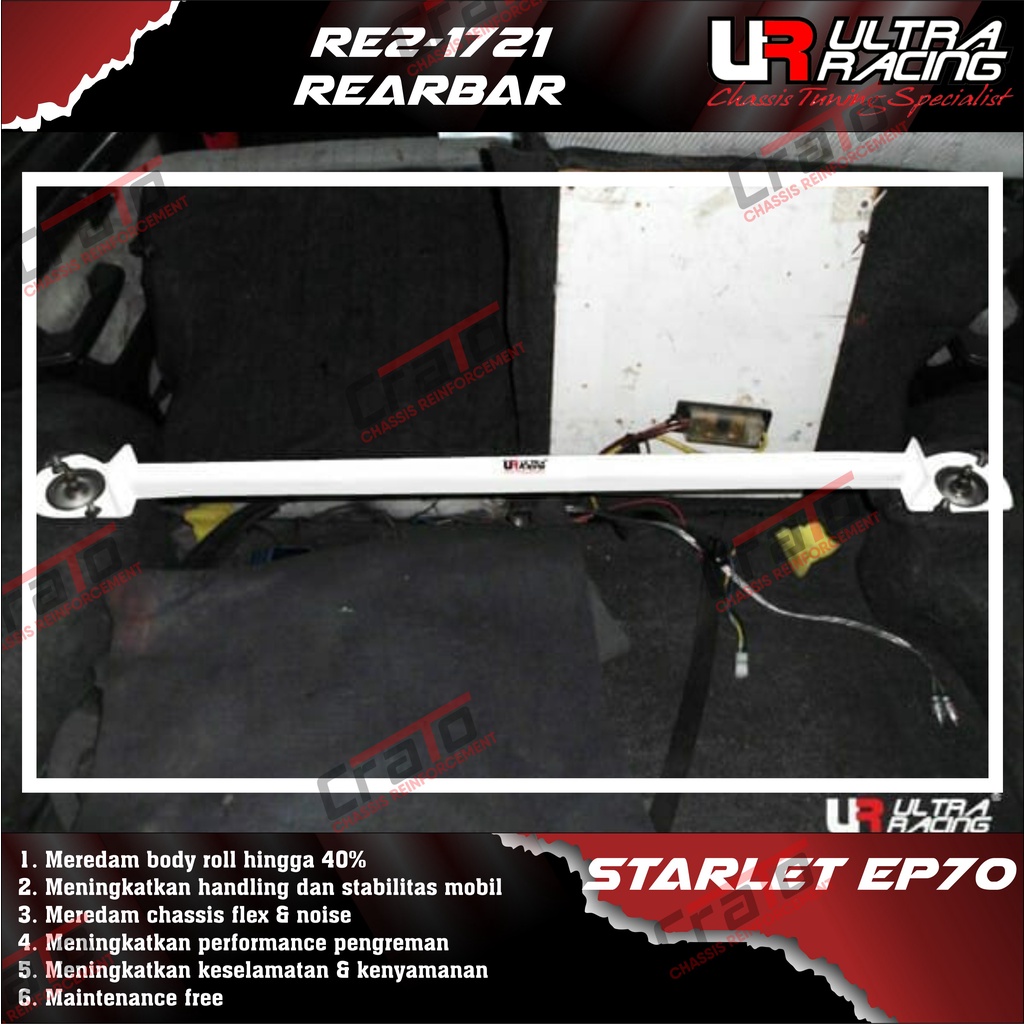 Aksesoris Stabiliser ULTRA RACING Safety Bar - Rearbar Rear Strutbar Tower Bar 2 points - Toyota Sta