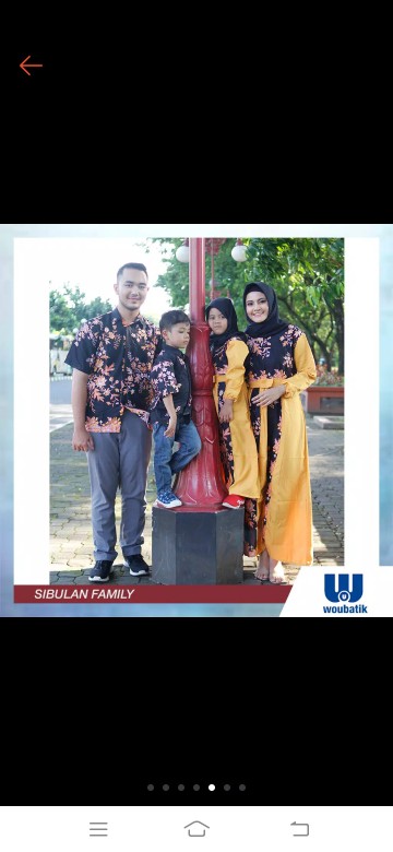 Wou Batik Couple Busui Sibulan Family Model Gamis Adipati Keluarga Anak Cewek Dan Cowok - Kg053