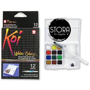 

Sakura Koi 12 Watercolors / 12 Color Sketch Pocket Box Set / Cat Air