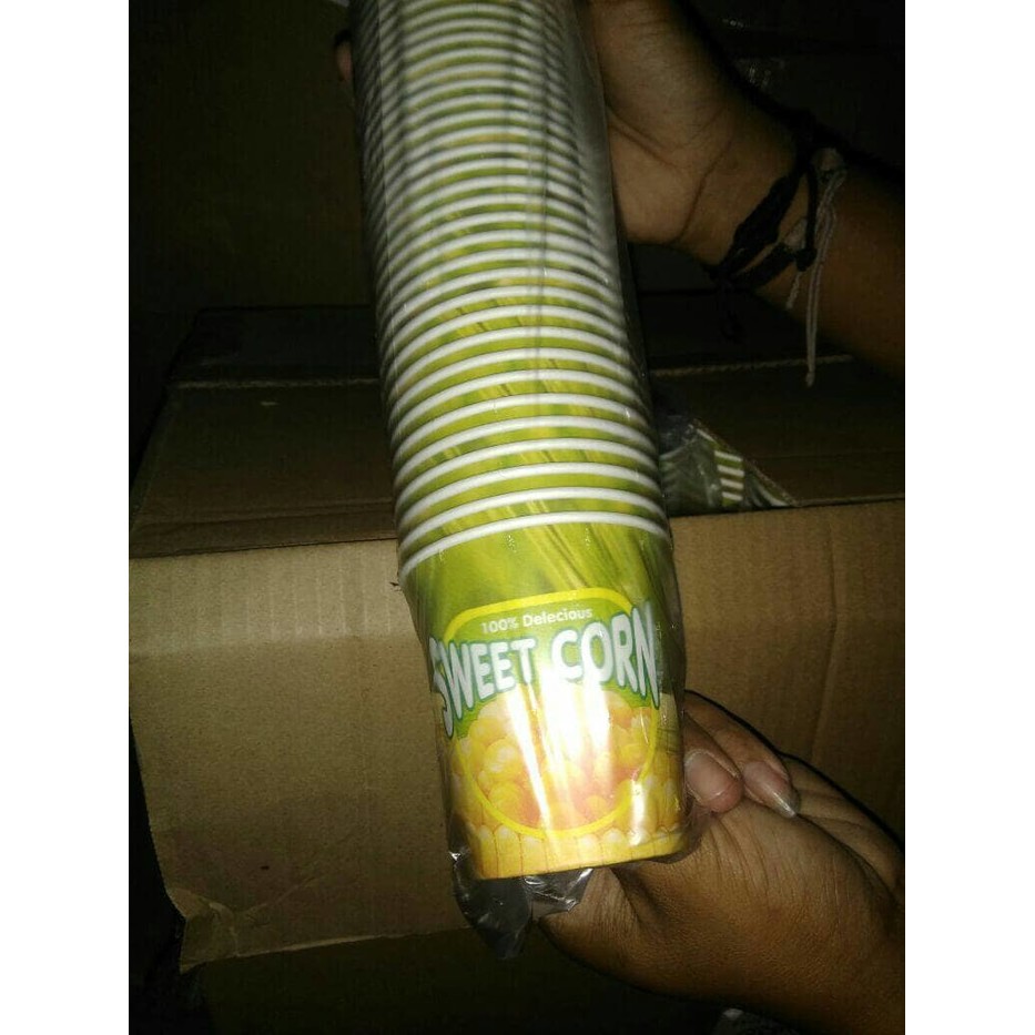 Paper Cup / Gelas Kertas 6.5Oz Untuk Jagung Manis /Sweet Corn / Jasuke/50 pcs