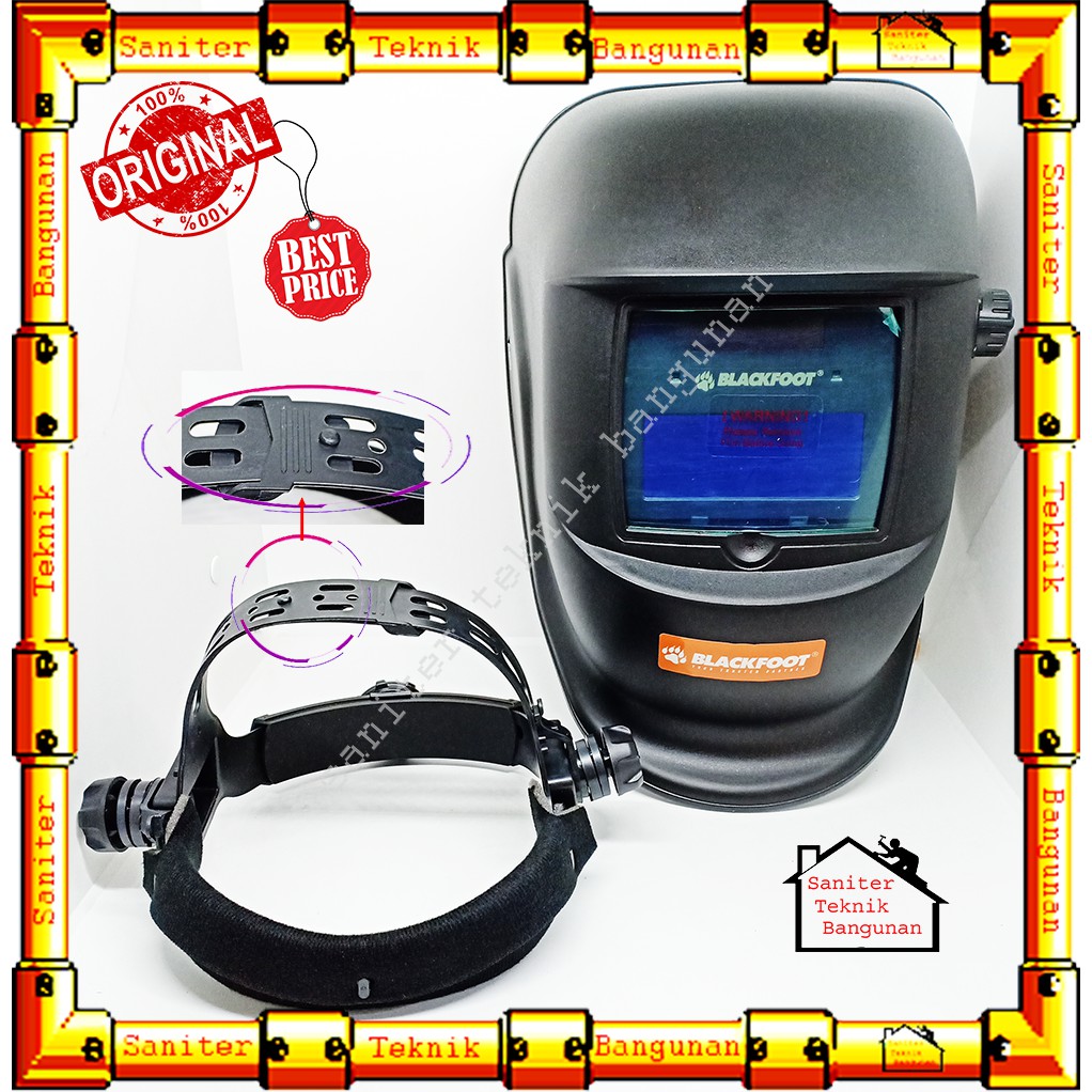 HELM LAS-TOPENG LAS OTOMATIS AUTO DARK BLACKFOOT 350 E