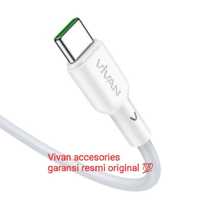 VIVAN VQC100 Type-C 6,5A.Flash Charging 100 CM✓ Data Cable _WHITE