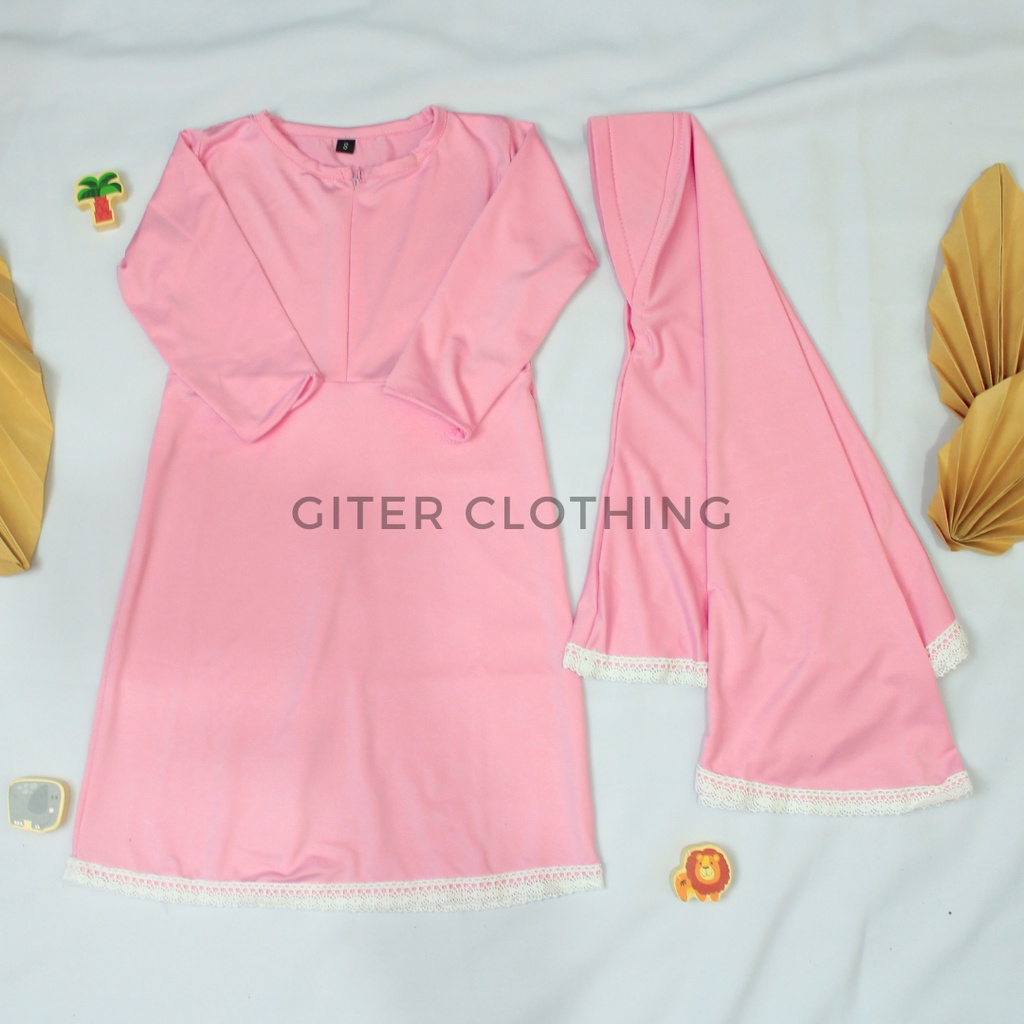 Gamis anak bayi alula set Kids Gamis Anak 1 2 3 4 Tahun by giter's clothing