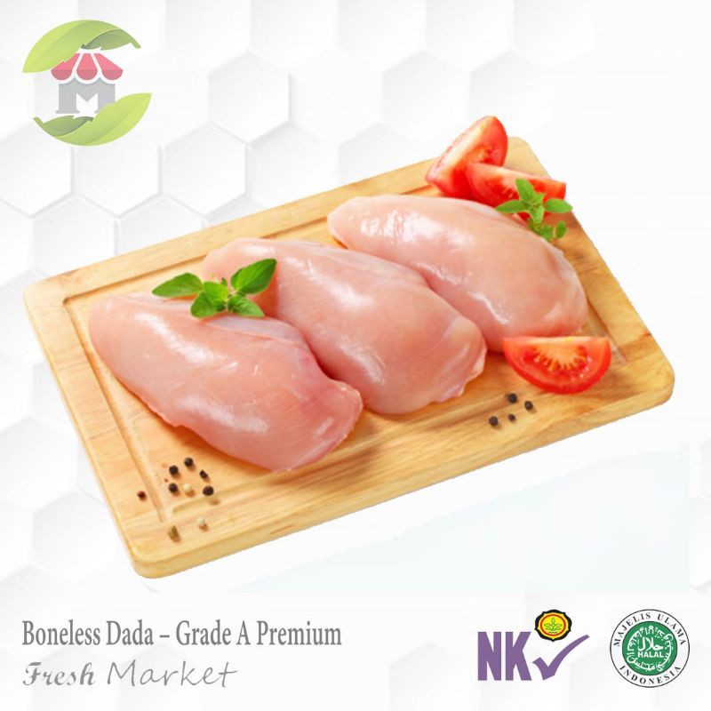 

Boneless Dada Ayam Fillet 1kg Filet Dada Ayam
