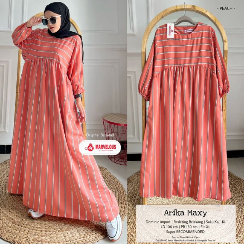 ARIKA MAXY BY MARVELOUS (MAXY DRESS MUSLIMAH) Maxi dress wanita salur rekomended