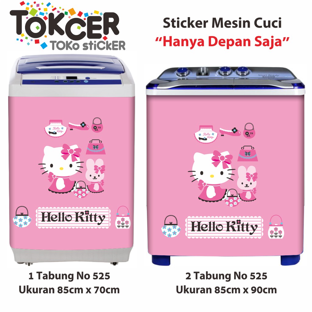 Stiker Mesin Cuci Motif Hello Kitty Pink Baby