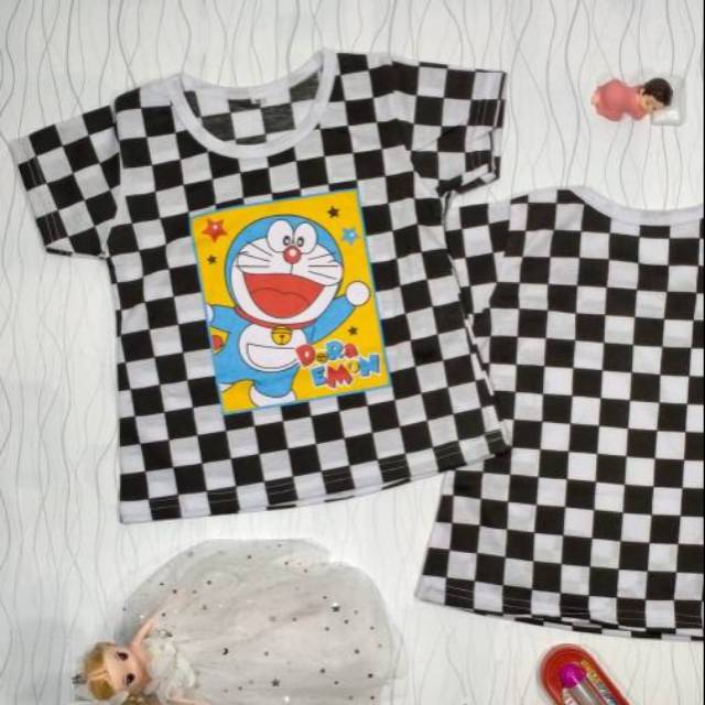 KAOS ANAK PEREMPUAN USIA 0,6 bulan - 2 TAHUN CATUR DORAEMON