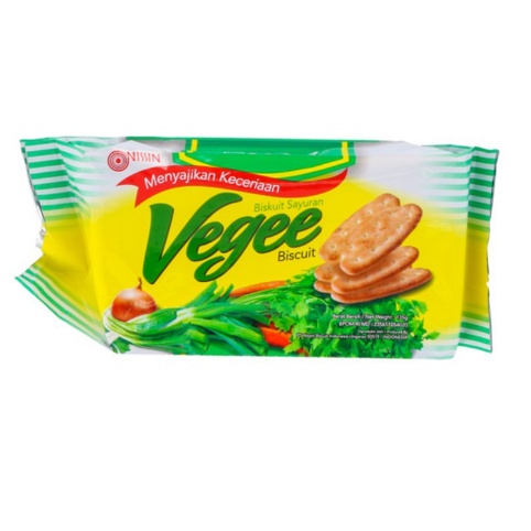 

Nissin Vegee Biscuit 135gr/Biskuit Gurih Sayur/Vegetable Crackers