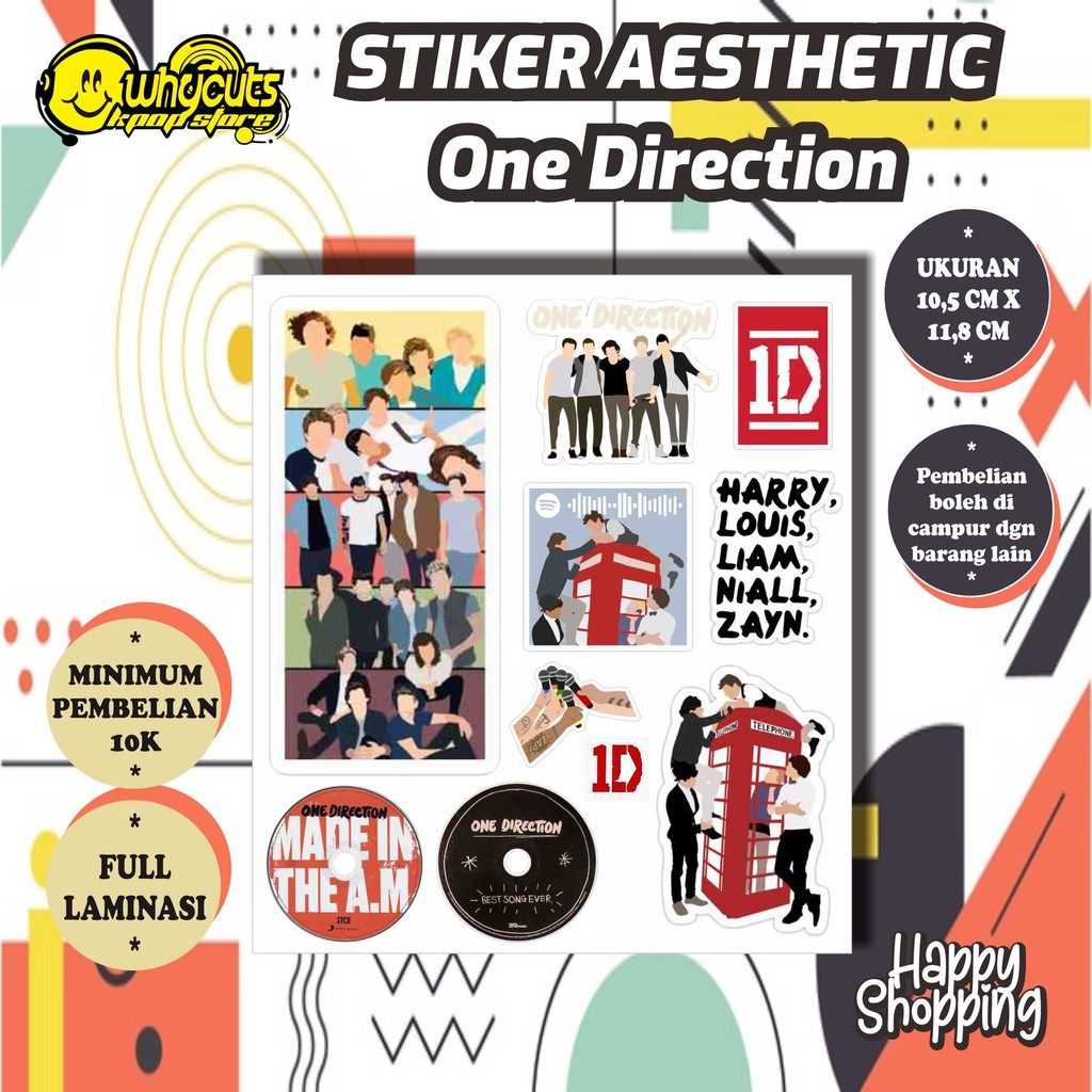 [Wajib Beli Kardus/bubblewrap] Reusable Cup One Direction ( Ready Stok )