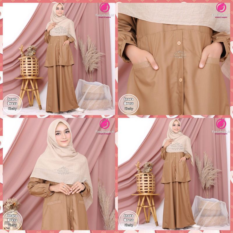 Seragam Dinas pdh Wanita Khaki seragam Pemda Wanita Busui Bahan Katun Toyobo Simple Elegant Bumil Ga