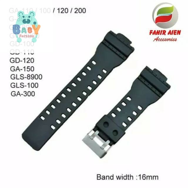 TALI JAM CASIO G-Shock GA-100 GA-110 GA-120 GA-200 GA-300 RUBBER STRAP TALI JAM CASIO G-SHOCK