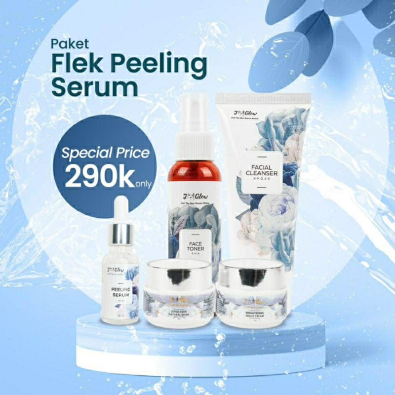 Jglow paket flek peeling serum