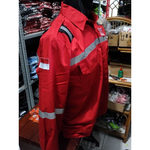 SERAGAM MERAH SAFETY OFFICER REAL PICTURE