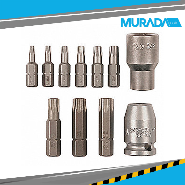 Mata Obeng, WIHA TOOLS Torx Bit Set 11pc ; 53DU42, 72590