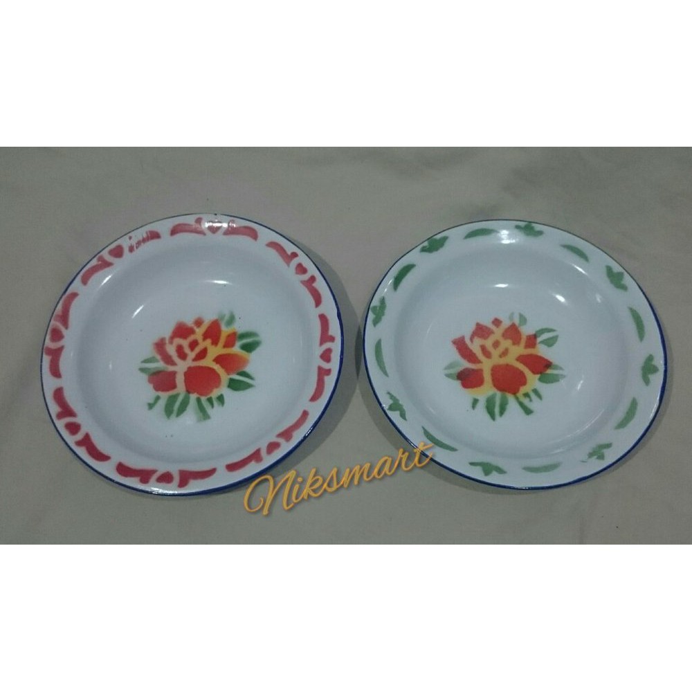 Piring Seng 20cm - Piring Jadul 20cm - Piring Enamel Murah