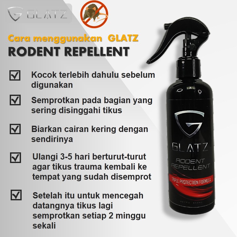 Parfum Anti Tikus Semprot Rodent Repellent GLATZ Obat Pengusir Tikus Mobil Rumah Kantor Aman Ampuh-5