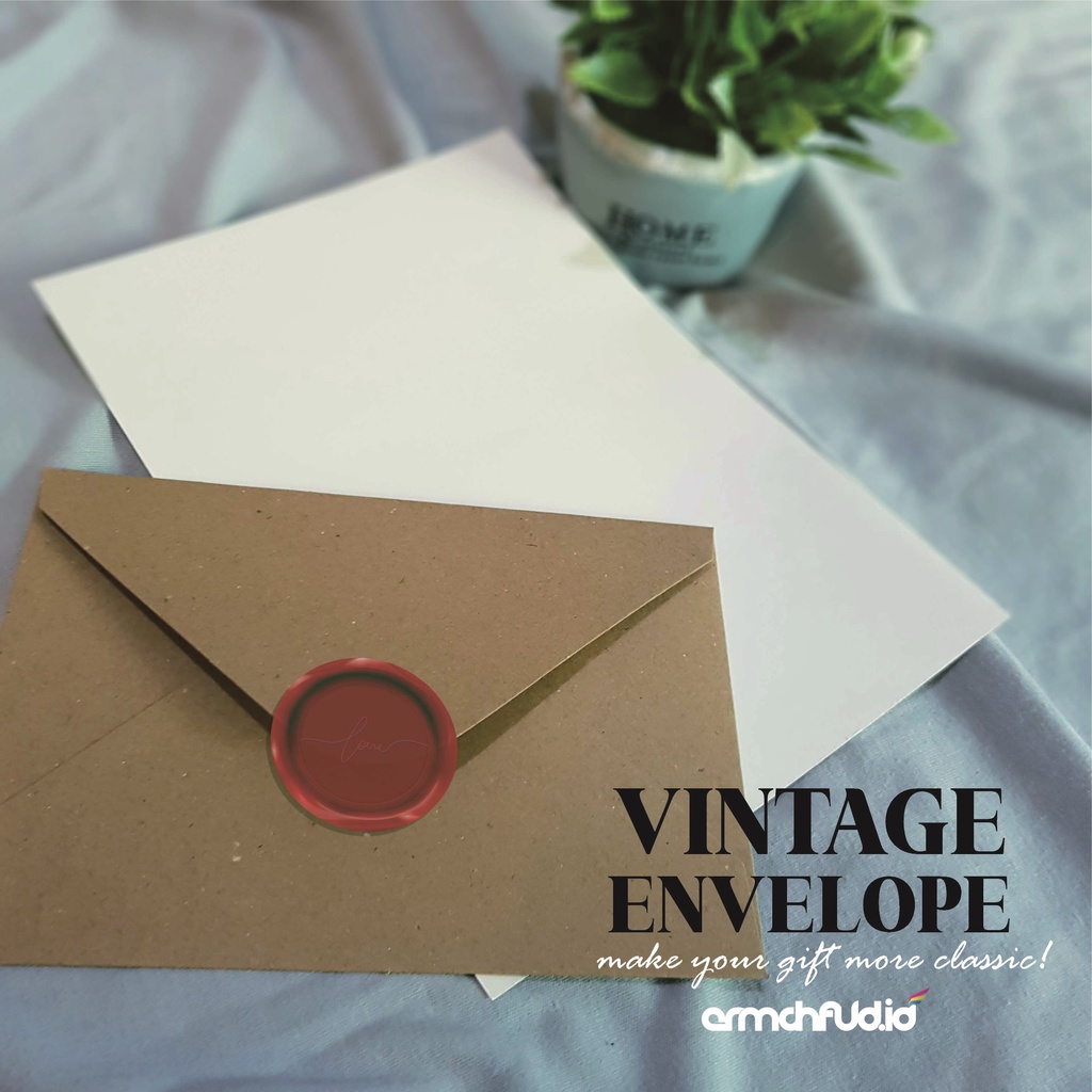 

amplop vintage klasik tulis pesan kartu ucapan nikah wedding kartu kado