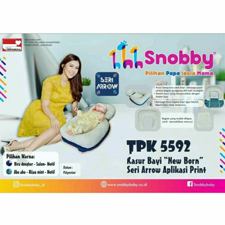 Snobby Set Kasur Bayi Newborn Seri Arrow | Set Matras Bayi Baru Lahir | Tempat tidur bayi Newborn SNI