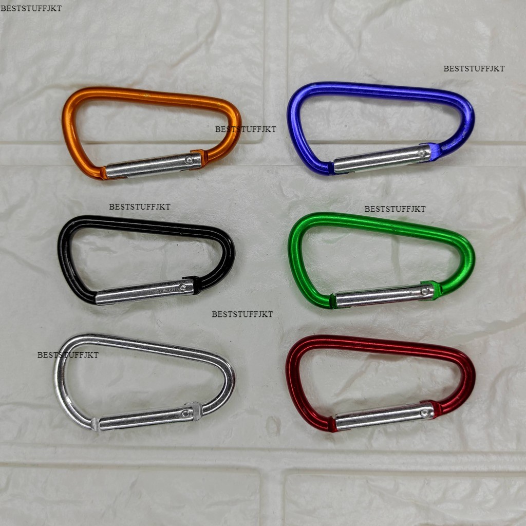 Carabiner D 5D Polos Karabiner Gantungan Kunci Keychain Buckle Mini quick release murah