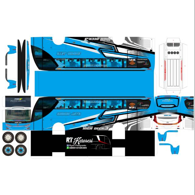 Lembaran papercraft bus subur jaya